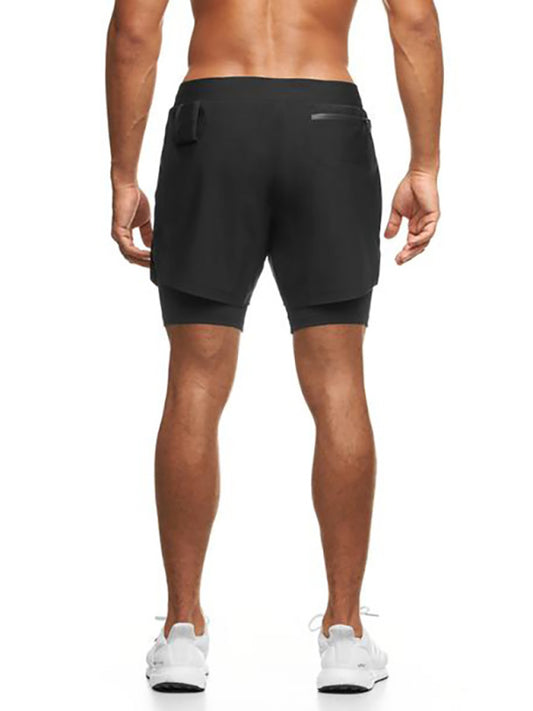 Outdoor Running, Cycling, Breathable, Double-Breasted Shorts