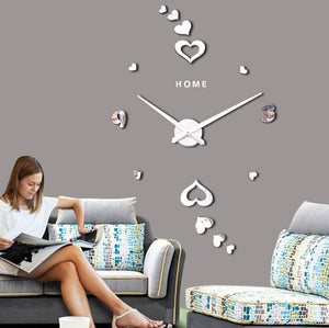 Love Hearts Digital Wall Clock