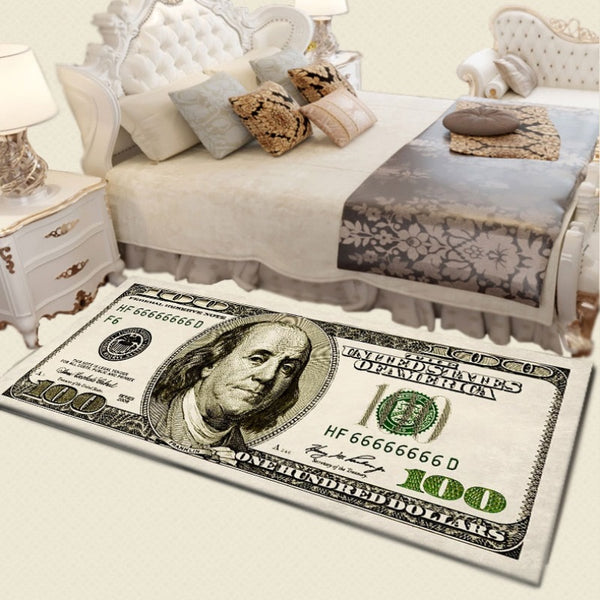 Vintage Currency Money 100 Bill Dollars Door Mat