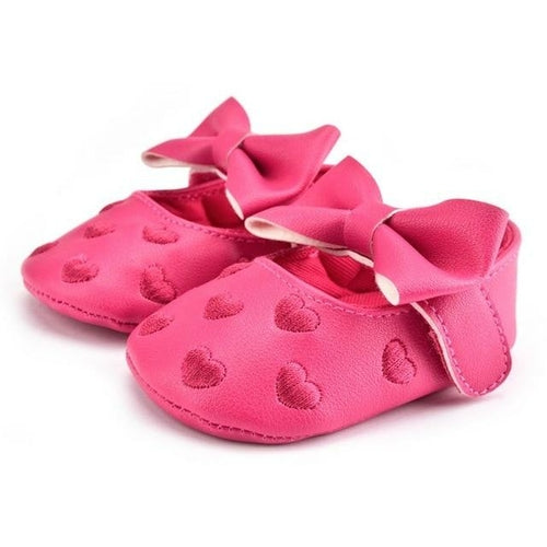 Baby PU Leather Baby Boy Girl Baby Moccasins Moccs Shoes Bow Fringe So - Annizon Home Essentials