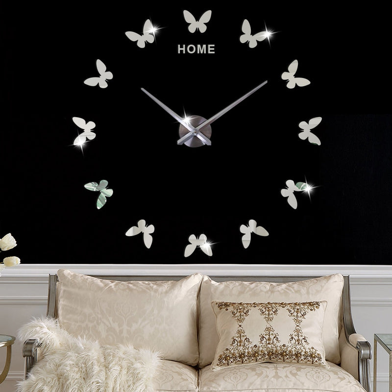 Butterflies Large Wall Clock - Annizon Home Essentials