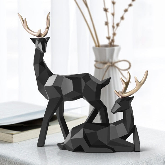 Deer Statue Resin Sculpture - Annizon Home Essentials