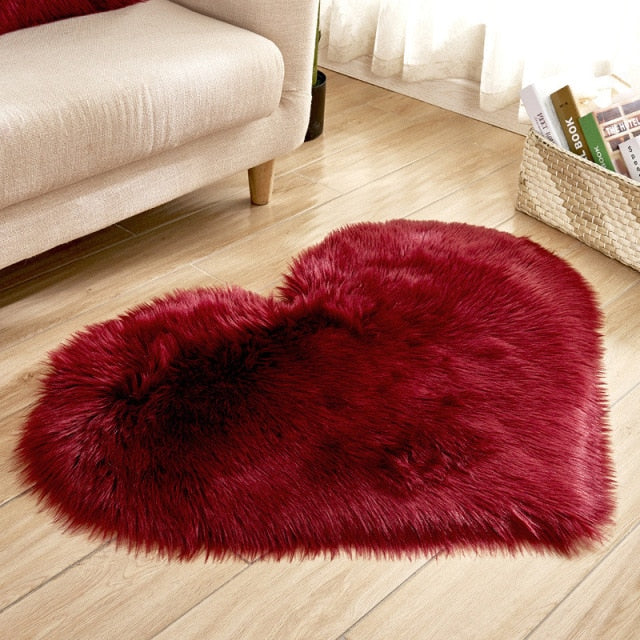 Heart Shape Fluffy Rugs