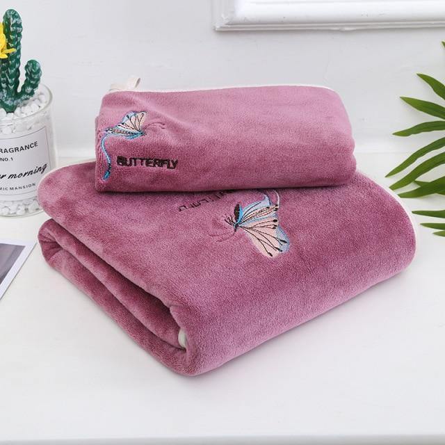 16 Colors Coral Fleece Towel Sets - Annizon Home Essentials