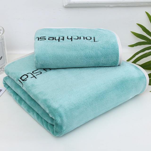 16 Colors Coral Fleece Towel Sets - Annizon Home Essentials