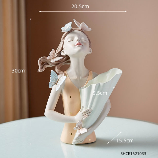 Modern Butterfly Girl Sculpture - Annizon Home Essentials