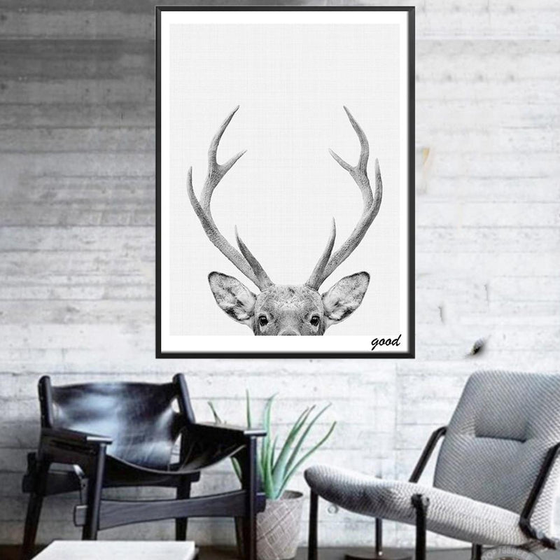 Deer Art Poster Wall Canvas Painting