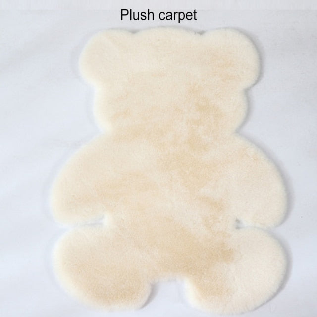 Fluffy Cartoon Bear Shaped Carpet