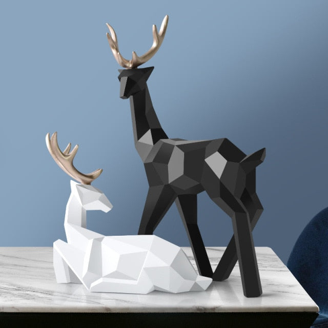 Deer Figurines Resin Sculpture - Annizon Home Essentials