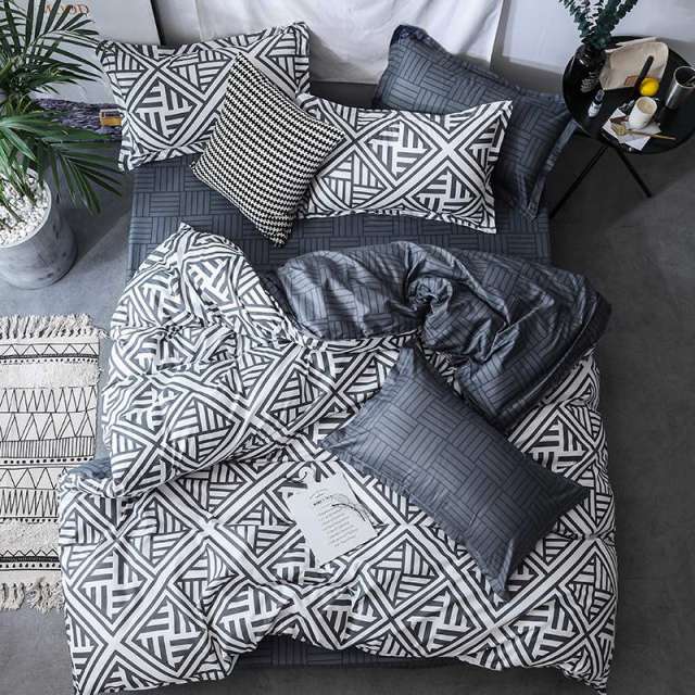 Geometric duvet cover + pillowcase - Annizon Home Essentials