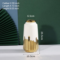 Luxurious Gilded Ceramic Vase - Annizon Home Essentials
