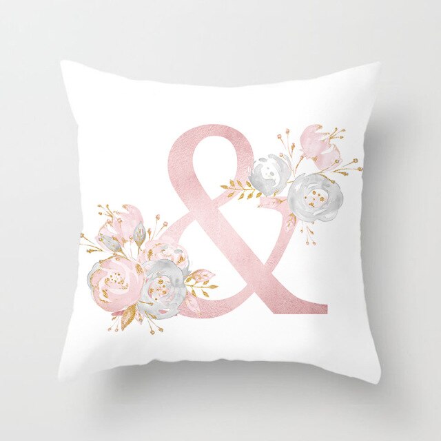 Pink English Letters Pillow Covers - Annizon Home Essentials