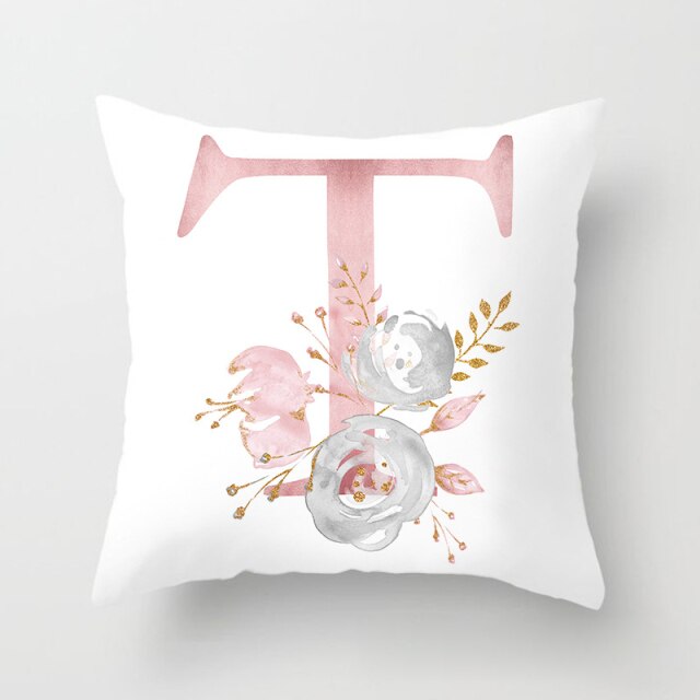Pink English Letters Pillow Covers - Annizon Home Essentials