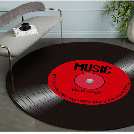 3D Music Vinyl Record Printed Carpets