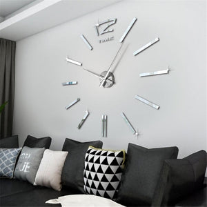 Antique Mirror  Mute Wall Clock
