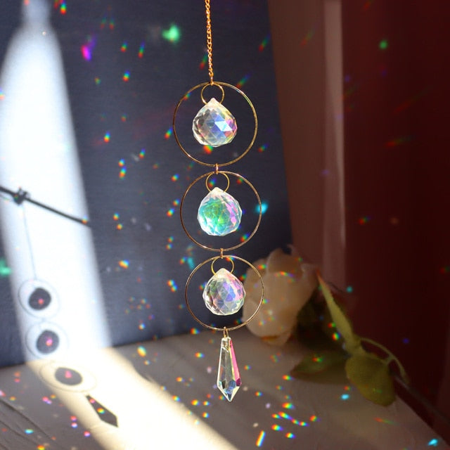 Moon Star Crystals Wind Chime