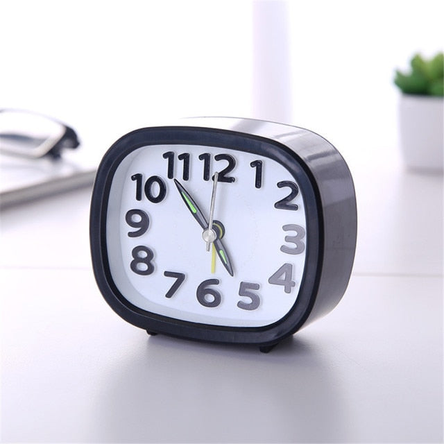 Square Round Small Alarm Clock