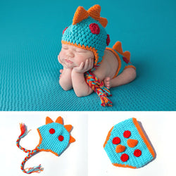 Crocheted Baby Boy Dinosaur Outfit