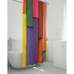 Rainbow Brick Style Shower Curtain 72"X72" freeshipping - Annizon Home Essentials
